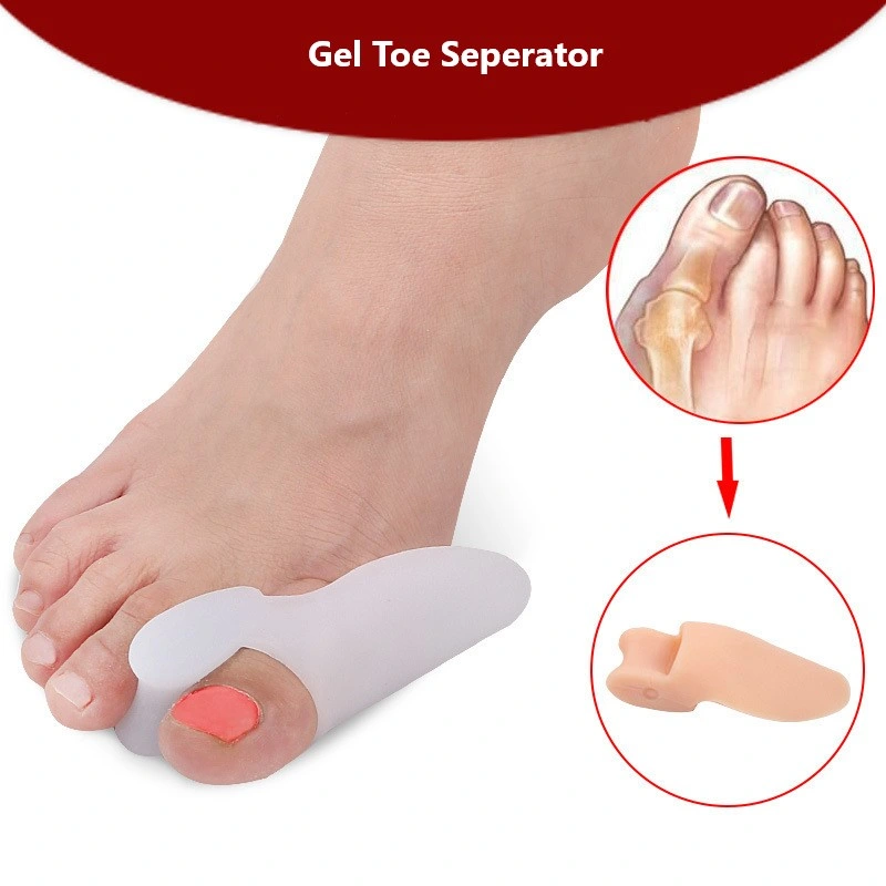 Anti-Bacteria Reusable Soft Gel Silicone Bunion Toe Corrector Separator